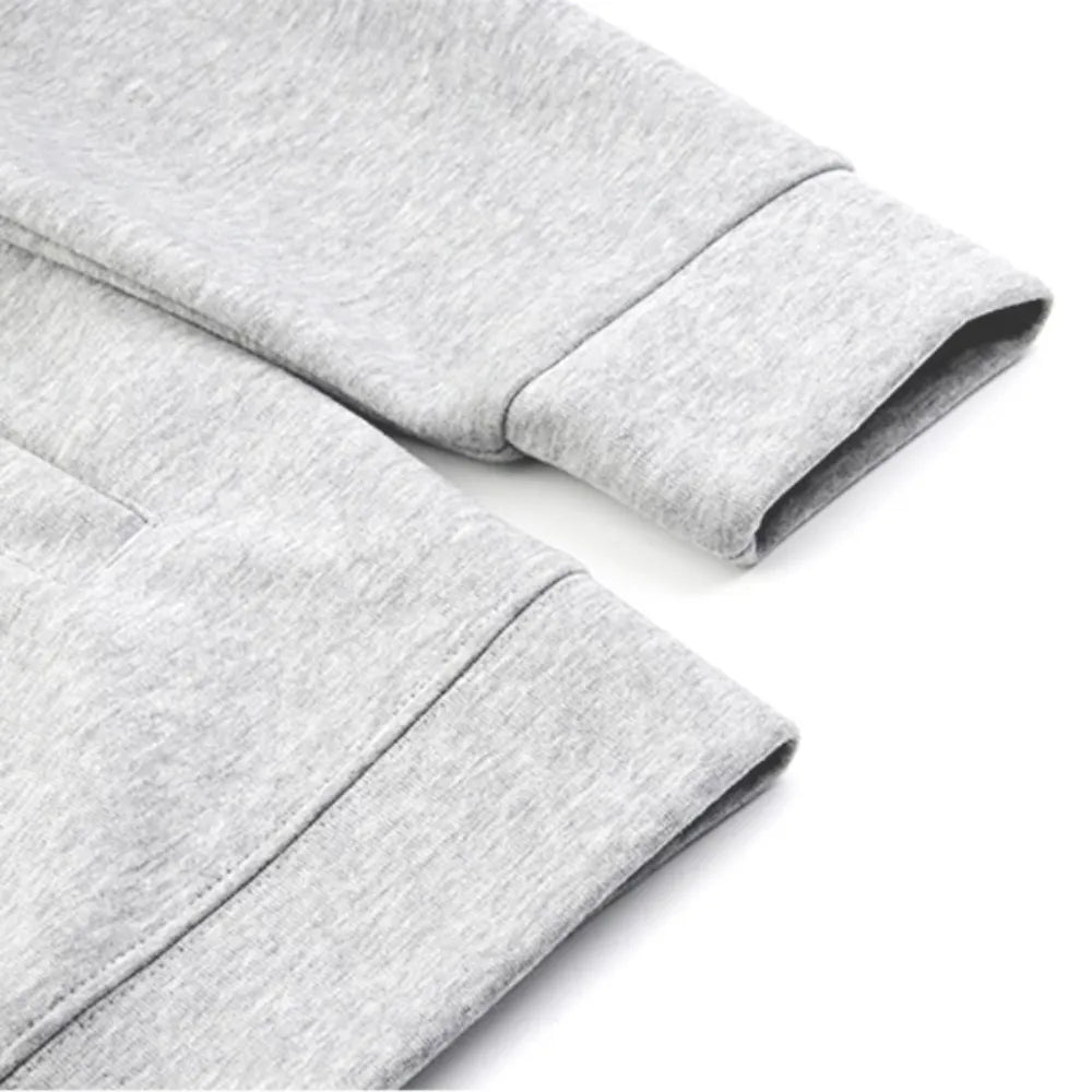 Amee Studio Unisex Cardigan – Oversize aus Sweatstoff mit V-Ausschnitt und Knopfleiste Hellgrau